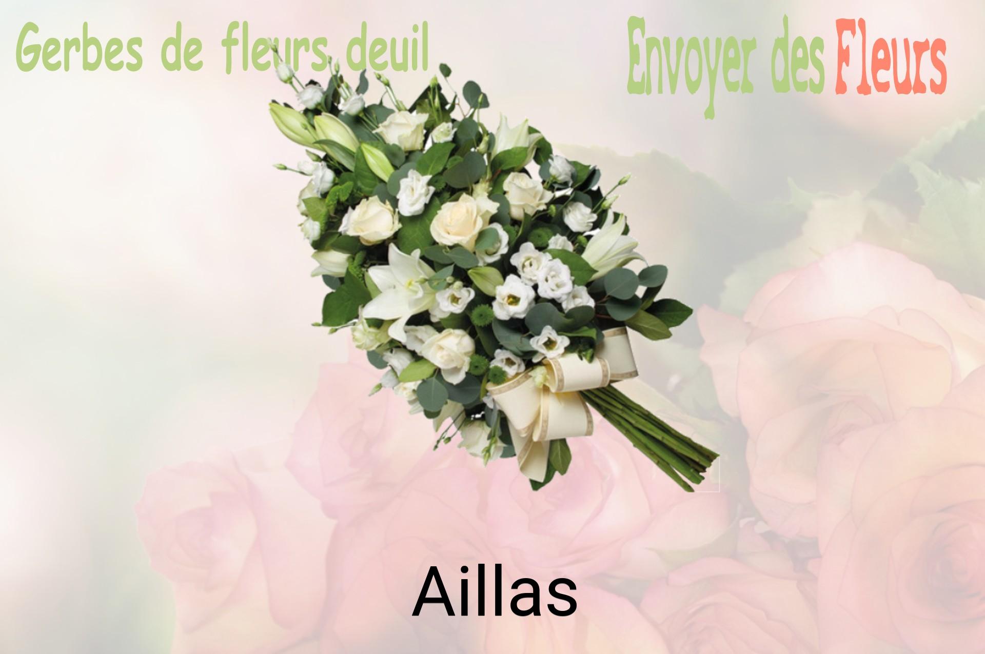 Gerbe de fleurs de deuil livrée à Aillas